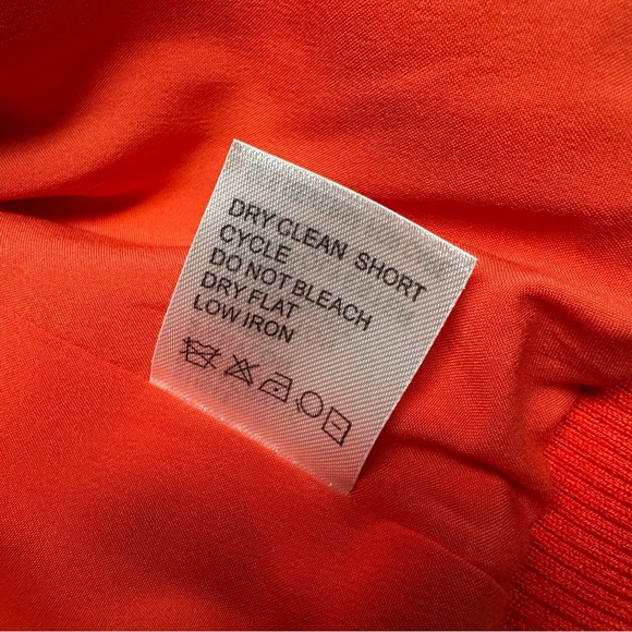 etcetera Tweed Jacket Bomber Blazer Orange Peach Tweed Size 8 - Picture 6 of 10